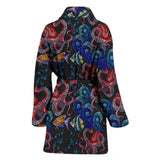 Octopus Sea Wave Tropical Fishe Pattern Women'S Bathrobe
