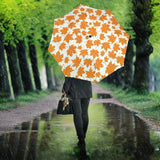 Orange Maple Leaf Pattern Umbrella