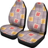 Bread Toast Pattern Print Design 05 Universal Fit Car Seat Covers