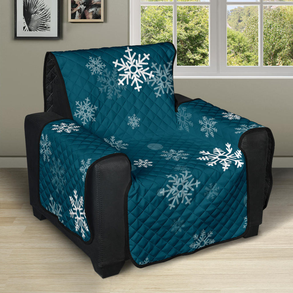 Snowflake pattern dark background Recliner Cover Protector