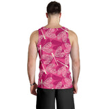 Beautiful dragonfly pink background Men Tank Top