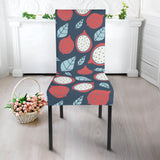 Dragon Fruits Dark Blue Background Dining Chair Slipcover