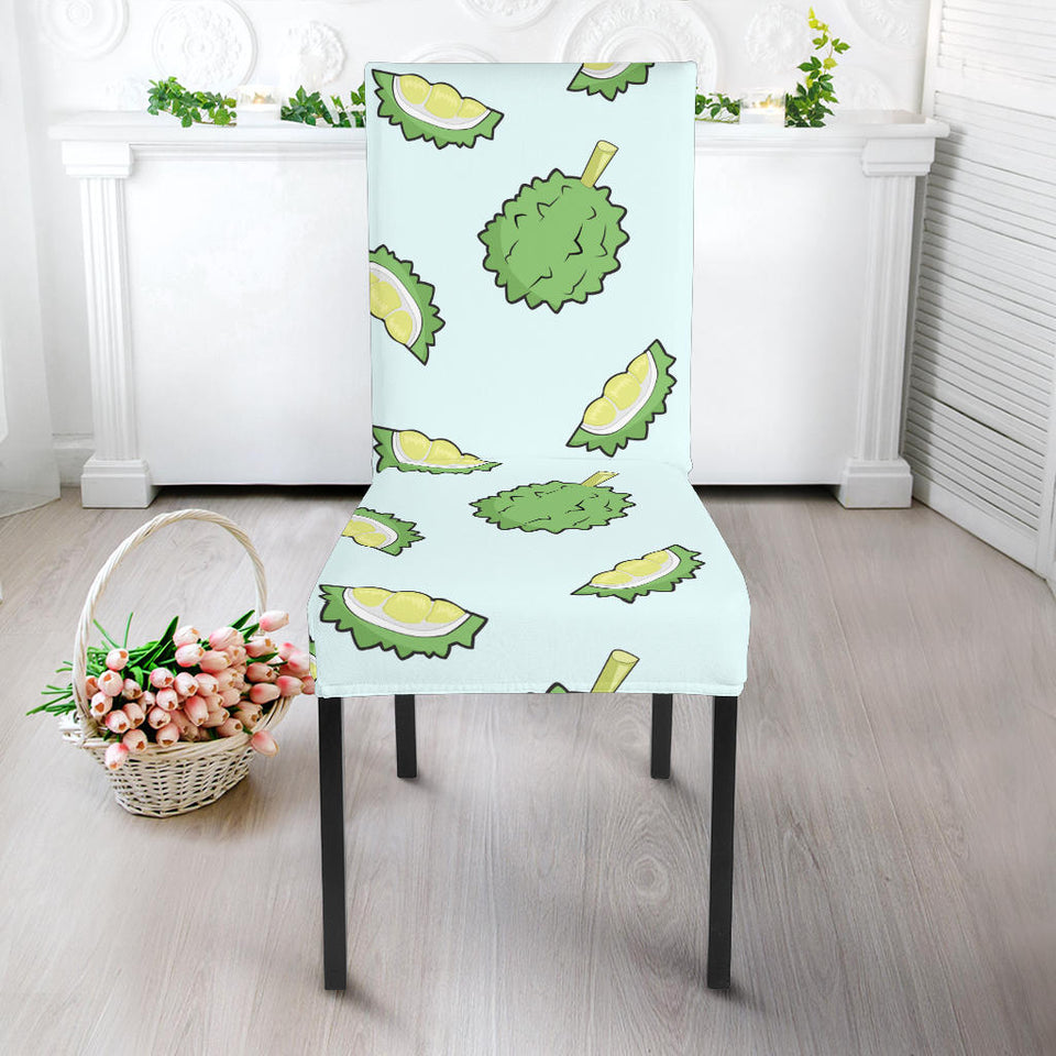 Durian Pattern Blue Background Dining Chair Slipcover