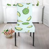 Durian Pattern Blue Background Dining Chair Slipcover