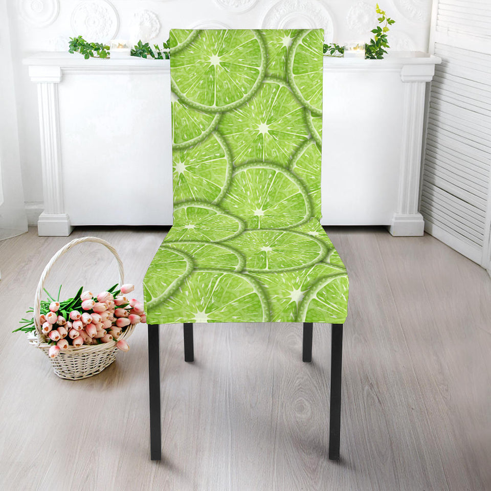Slices Of Lime Pattern Dining Chair Slipcover