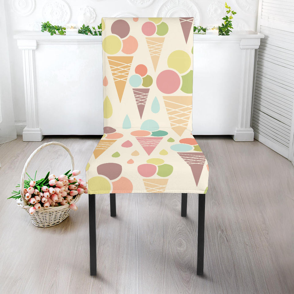 Ice Cream Cone Pattern Dining Chair Slipcover