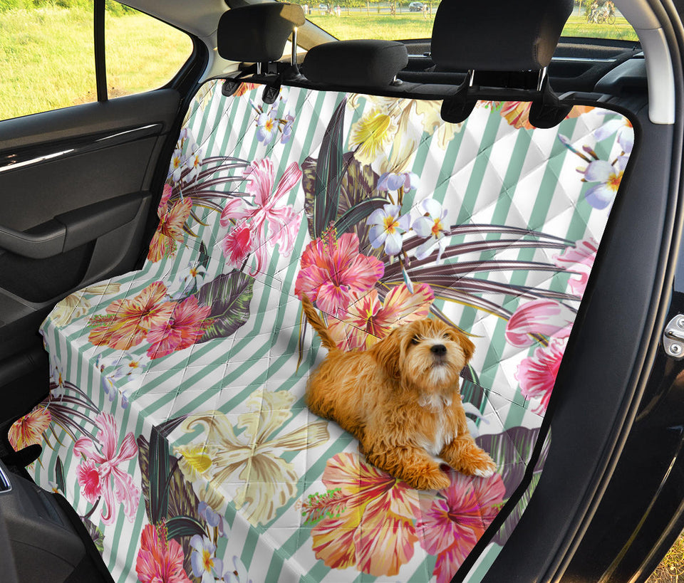 Colorful Orchid Flower Pattern Dog Car Seat Covers