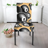 Billiard Ball Pattern Print Design 04 Dining Chair Slipcover