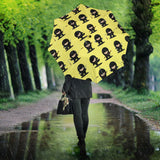 Cute Ninja Yellow Background Umbrella