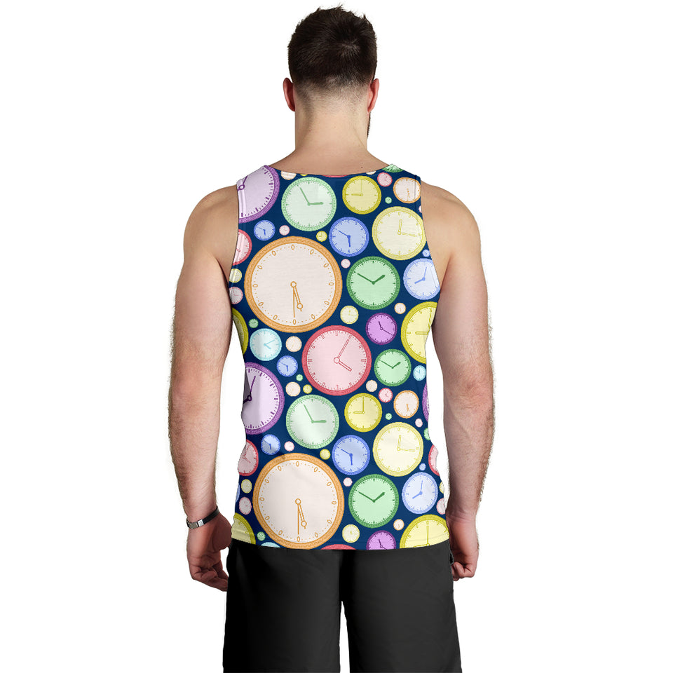 Colorful clock background Men Tank Top
