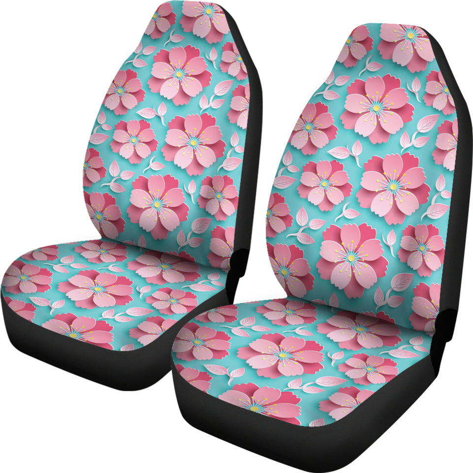 3D Sakura Cherry Blossom Pattern  Universal Fit Car Seat Covers