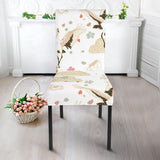 Beautiful Japanese Cranes Pattern Dining Chair Slipcover