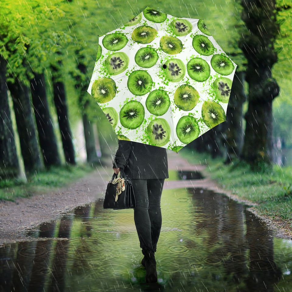 Watercolor Kiwi Pattern Umbrella