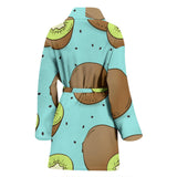 Kiwi Blue Background Women'S Bathrobe