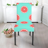 Grapefruit Green Background Dining Chair Slipcover