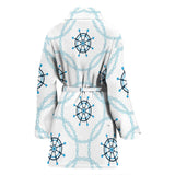 Nautical Steering Wheel Chain Women'S Bathrobe