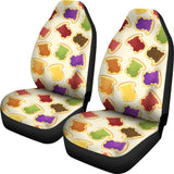 Bread Toast Pattern Print Design 02 Universal Fit Car Seat Covers