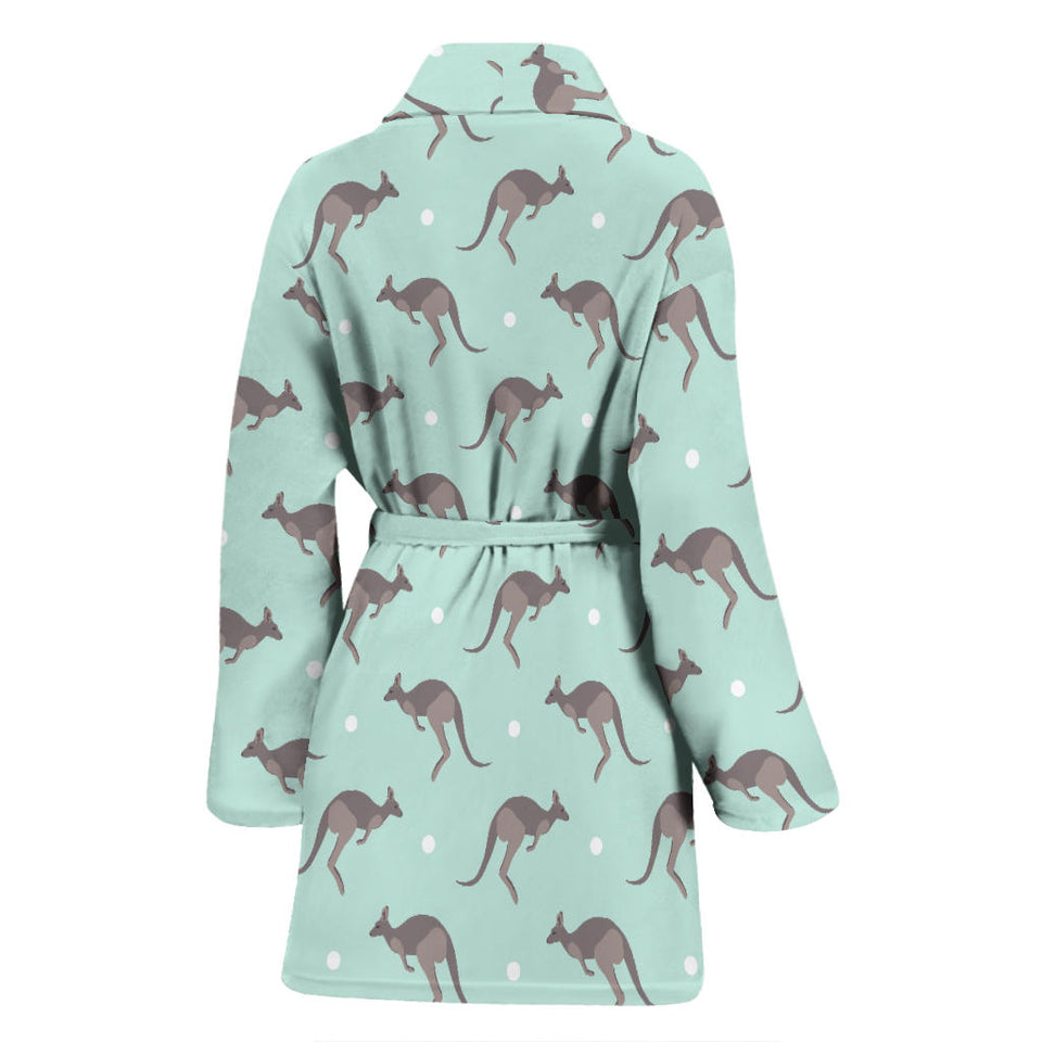 Kangaroo Pattern Background Women'S Bathrobe