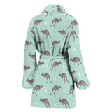 Kangaroo Pattern Background Women'S Bathrobe