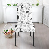 Crows Floral Wreath Rabbit Pattern Dining Chair Slipcover