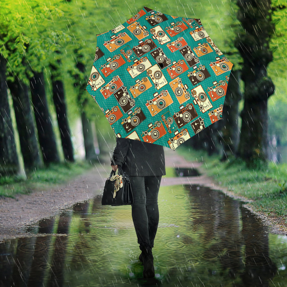 Camera Pattern Print Design 03 Umbrella