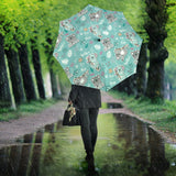 Cute Koalas Blue Background Pattern Umbrella