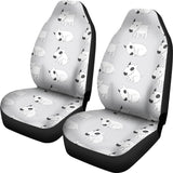 Bull Terrier Pattern Print Design 01 Universal Fit Car Seat Covers