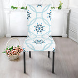 Nautical Steering Wheel Chain Dining Chair Slipcover