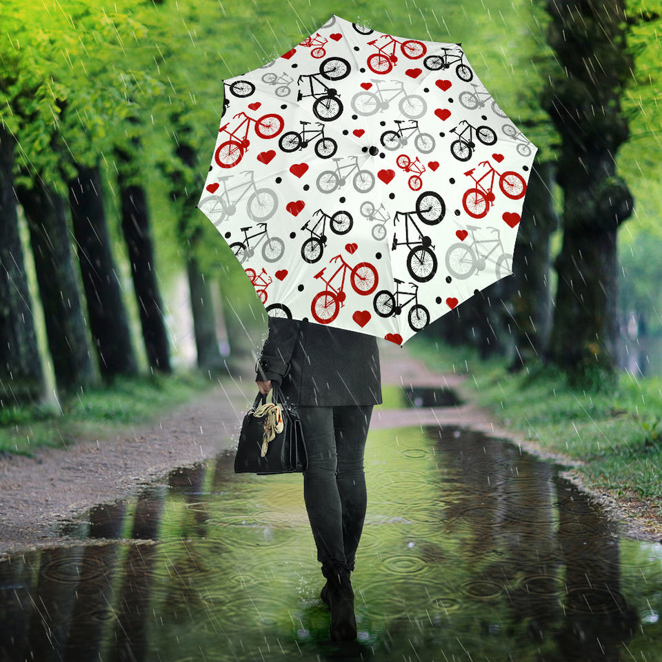 Bicycle Pattern Print Design 04 Umbrella