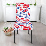 British Pattern Print Design 01 Dining Chair Slipcover