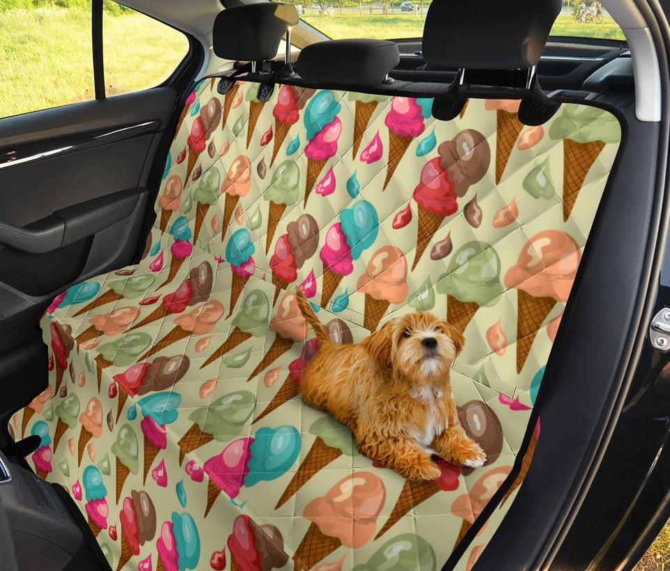 Colorful Ice Cream Pattern Dog Car Seat Covers