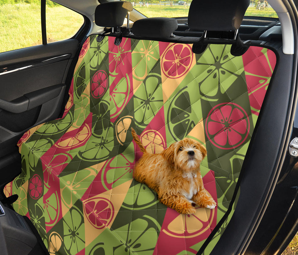 Cool Geometric Lime Pattern Dog Car Seat Covers
