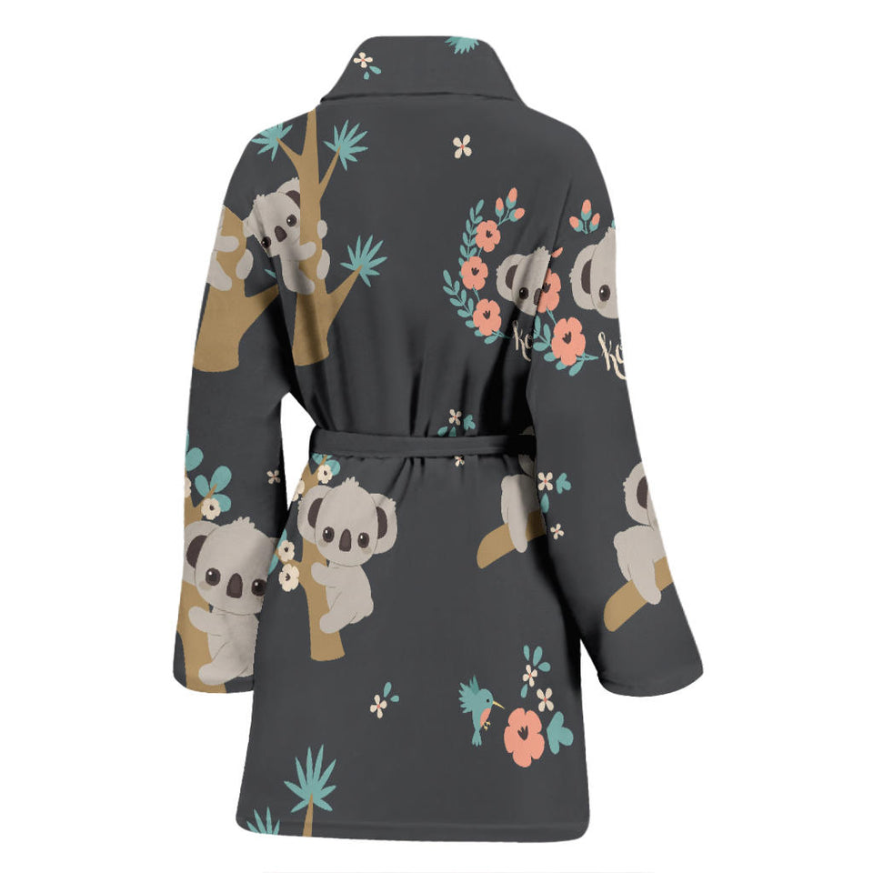 Cute Koala Pattern Women'S Bathrobe