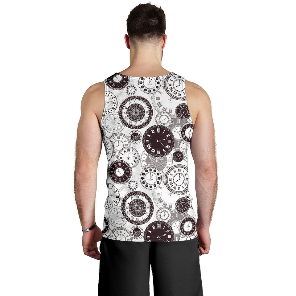 Classic vintage clock pattern Men Tank Top