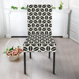 Coffee Bean Abstract Modern Pattern Dining Chair Slipcover