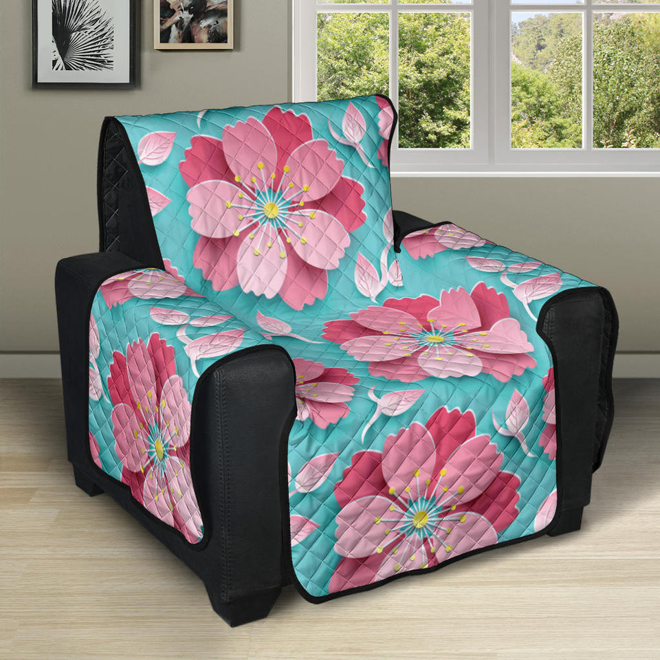 3D sakura cherry blossom pattern Recliner Cover Protector