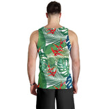 heliconia palm and monstera  leaves pattern Men Tank Top