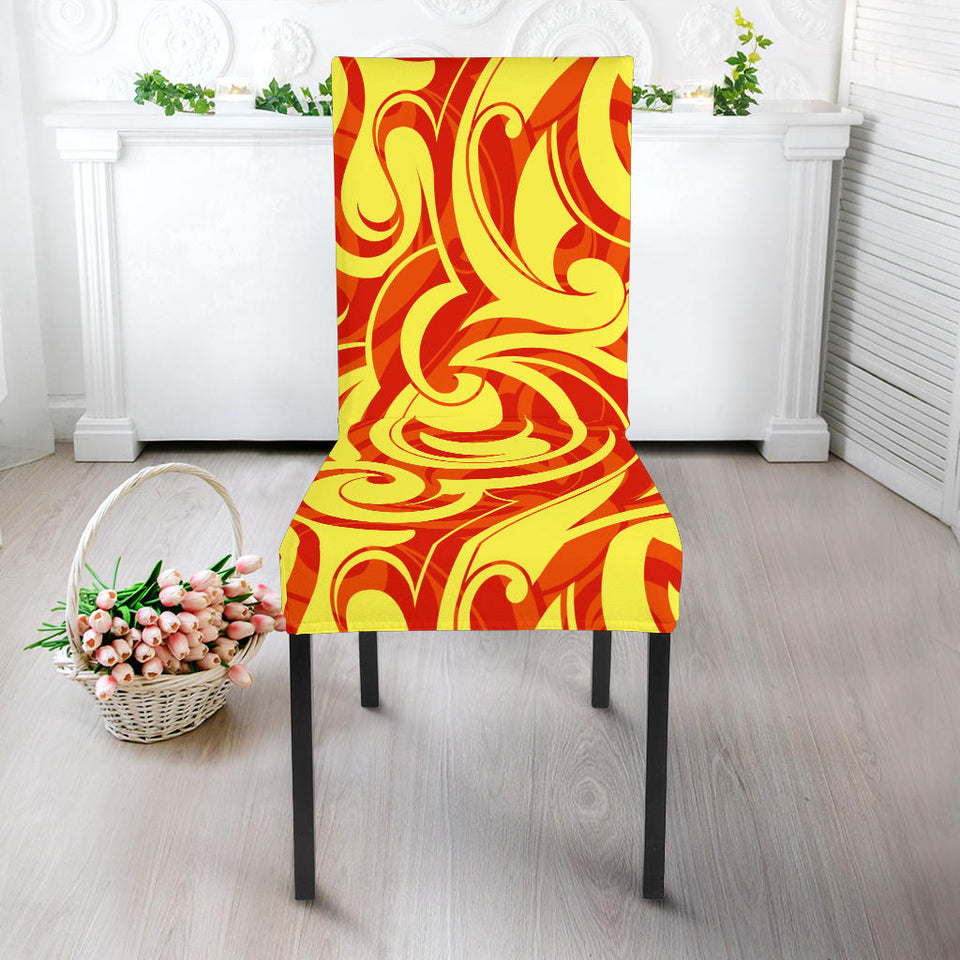 Fire Flame Design Pattern Dining Chair Slipcover