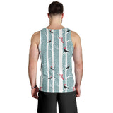 Crows christmas hat scarf Men Tank Top