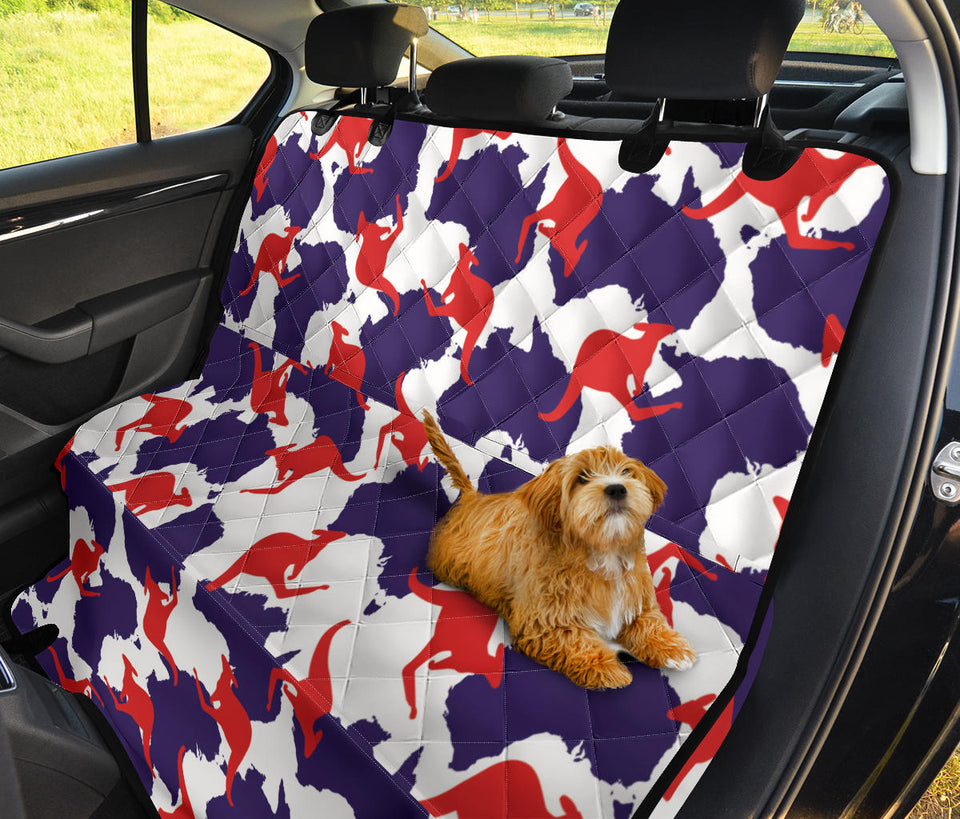 Kangaroo Australian Pattern Dog Car Seat Covers