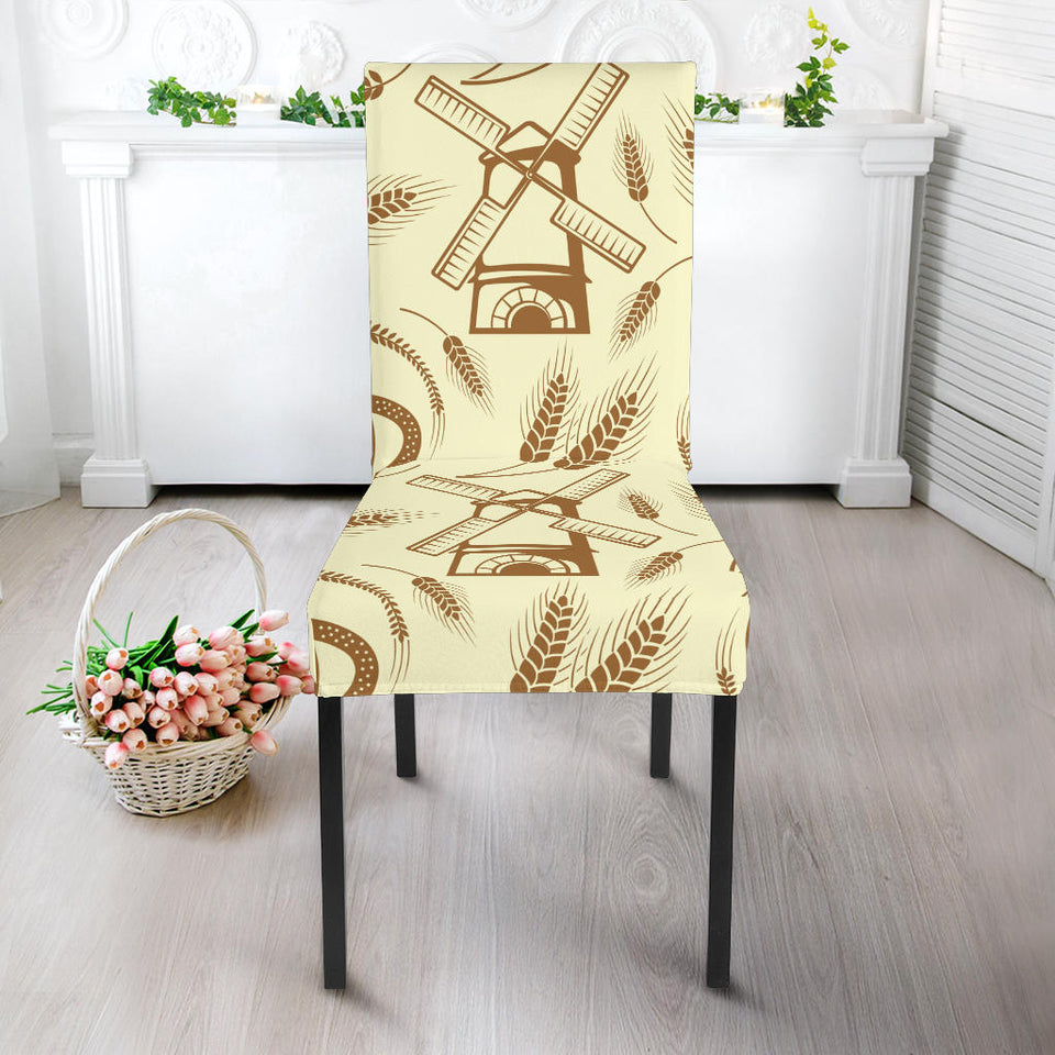 Windmill Wheat Pattern Dining Chair Slipcover