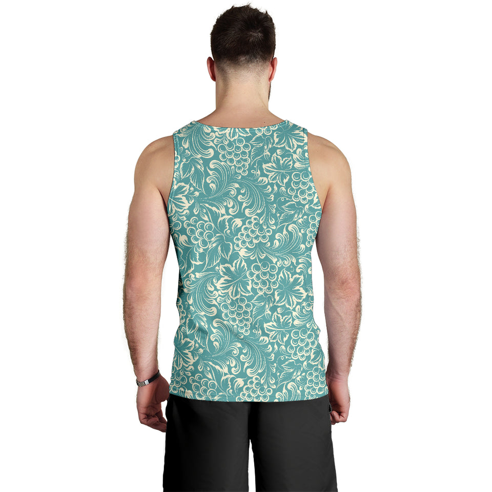 Classic Hand drawn Grape pattern Men Tank Top