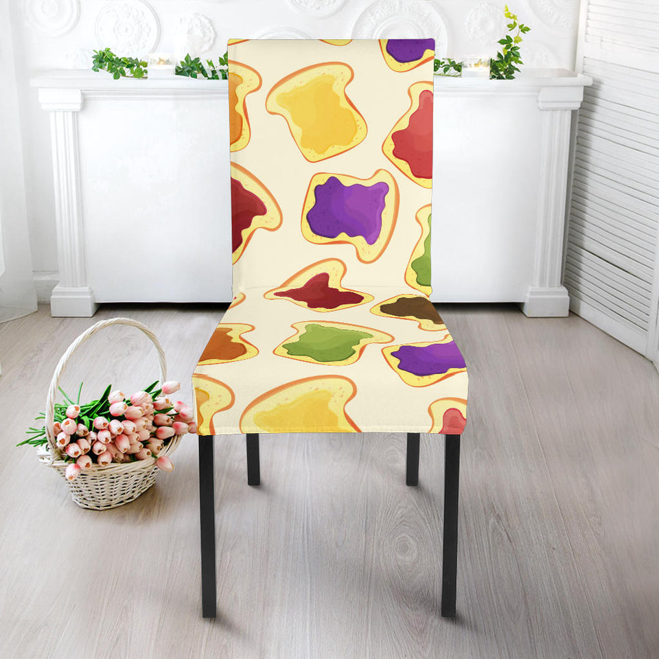 Bread Toast Pattern Print Design 02 Dining Chair Slipcover