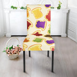 Bread Toast Pattern Print Design 02 Dining Chair Slipcover