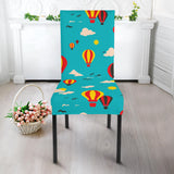 Hot Air Balloon Sky Pattern Dining Chair Slipcover