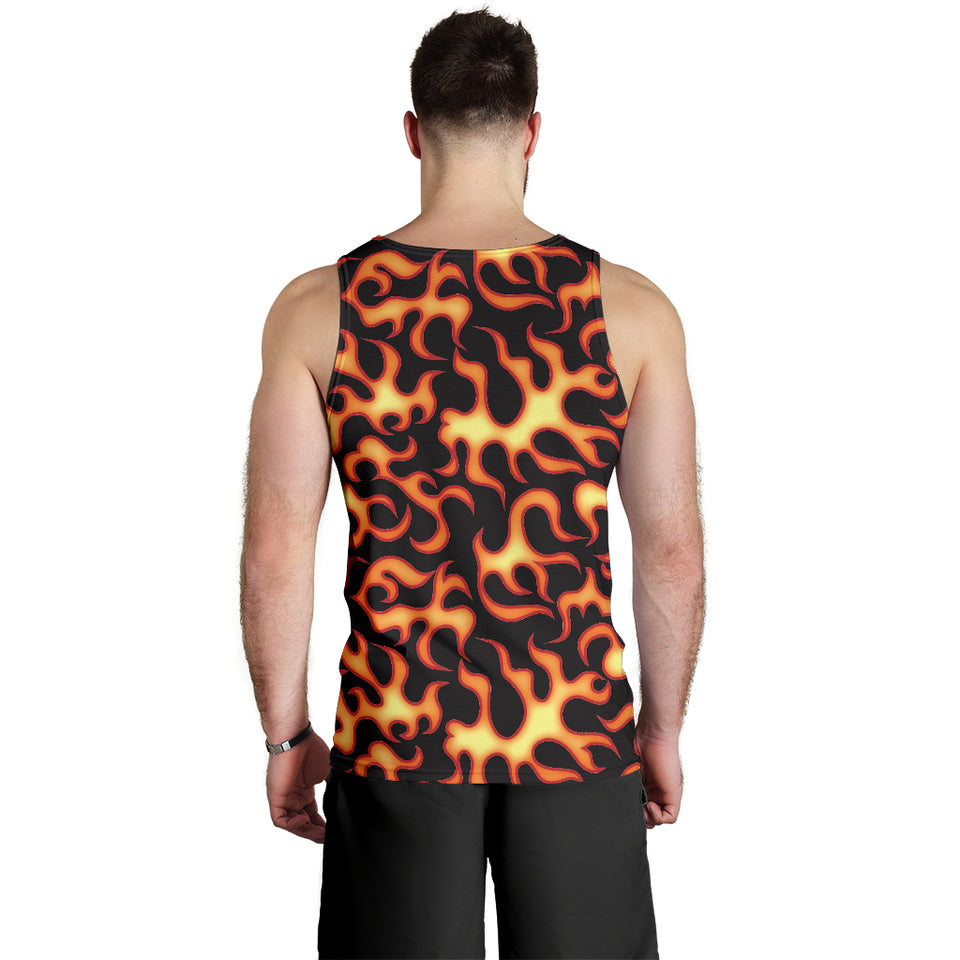 Fire flame dark pattern Men Tank Top