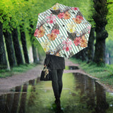 Colorful Orchid Flower Pattern Umbrella