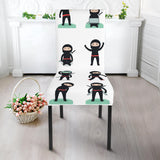 Cute Ninja Katana Sword Pattern Dining Chair Slipcover