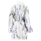 Hand Painting Watercolor Lavender Women'S Bathrobe