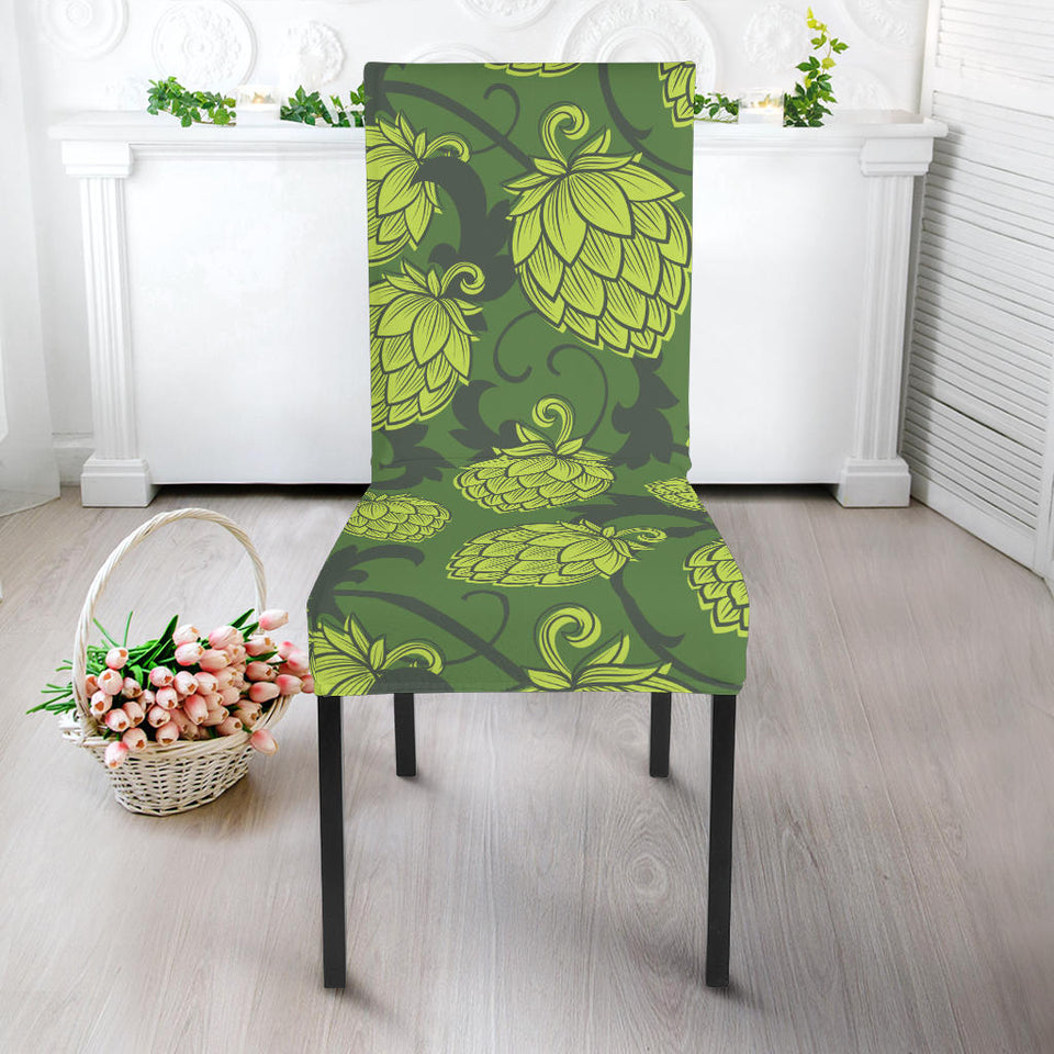 Hop Pattern Hop Cone Background Dining Chair Slipcover